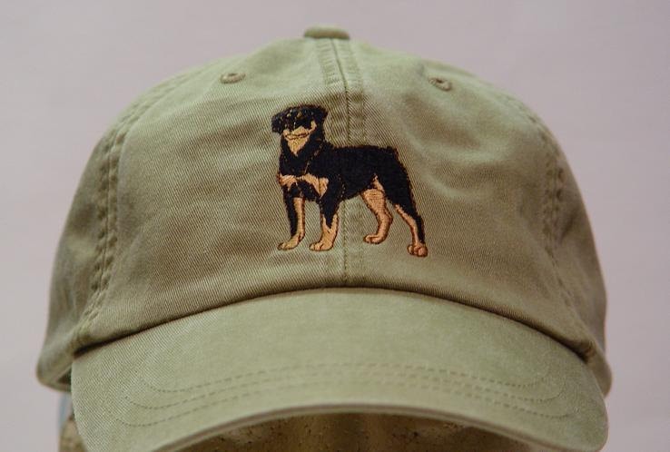 Rottweiler Dog Hat - Eine Gestickte Mann-Frauen-Baseball-Geschenk-Cap Preis-stickerei-Bekleidung 24 Farbe Mama Papa Caps Große Hüte Rasse Haustier von priceapparel