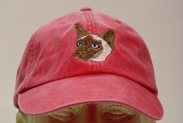 Siamese Cat Hat - Eine Gestickte Männer Frauen Mama Papa Baseballmütze Preis Stickerei Bekleidung 24 Farbe Erwachsene Geschenk Familie Haustier von priceapparel