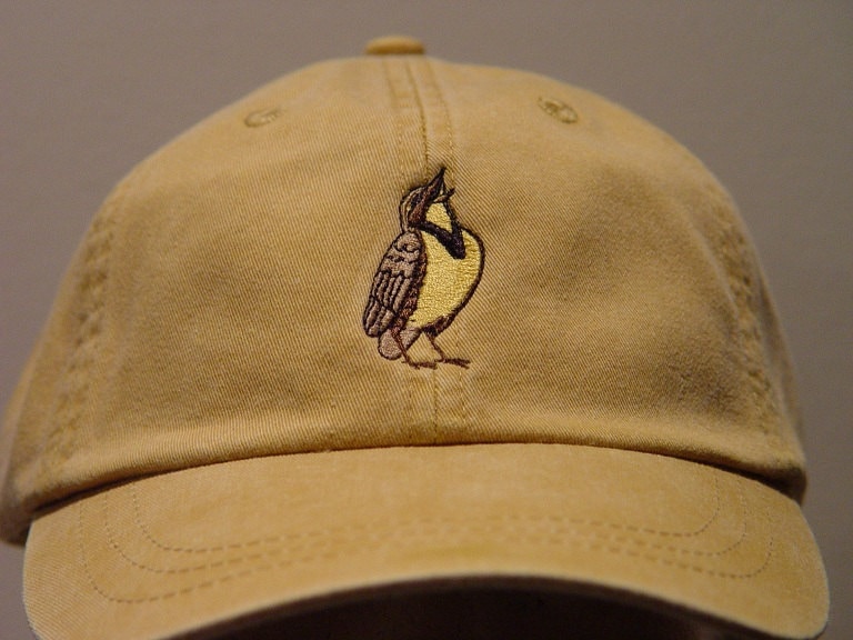 Western Meadowlark Vogelhut - Bestickte Damen Herren Wildkappe Preis Stickerei Bekleidung 24 Farben Mama Papa Baseball Geschenk Caps Erhältlich von priceapparel