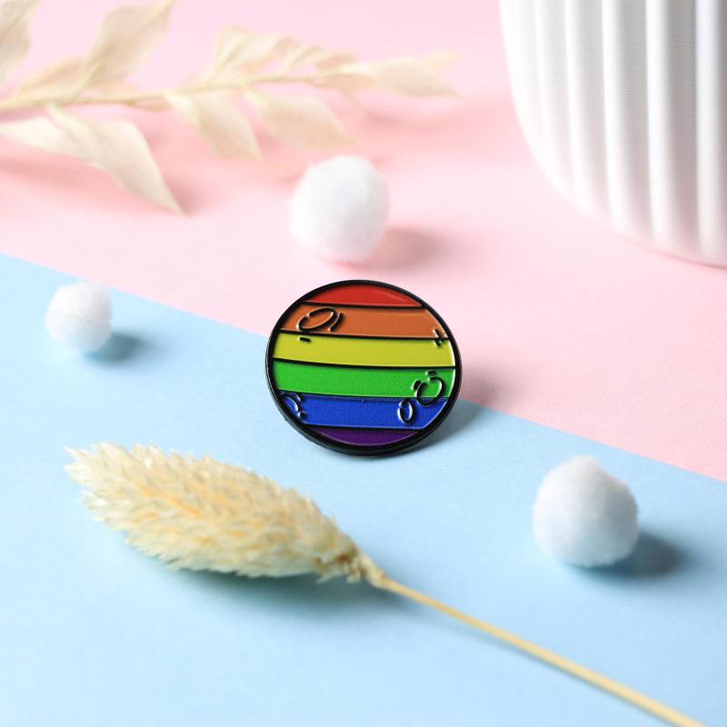 Regenbogen Planet Badge Pin | Edelstahl Emaille Lgbt Geschenk Csd von pride4you