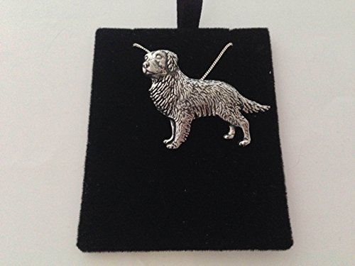 Prideindetails D4 Golden Retriever Anhänger aus echtem 925er Sterlingsilber, handgefertigt, 66 cm lange Kette, mit Geschenkbox von prideindetails