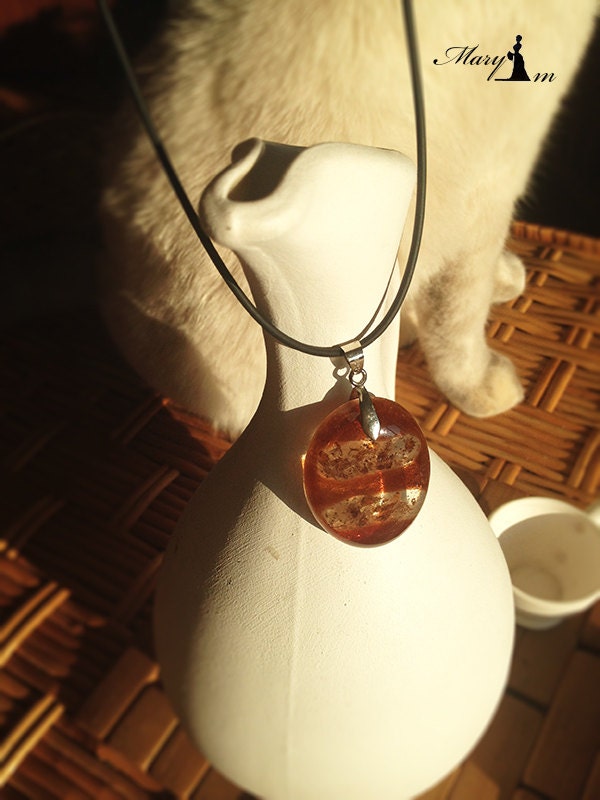 Einzigartiger Brauner Anhänger Mit Echten Birkenkätzchen. Stilvolle Halskette. Kordel. Stil Eco. Echte Blumen Kette. Halskette Resin Schmuck Für Sie von prikrasyMary