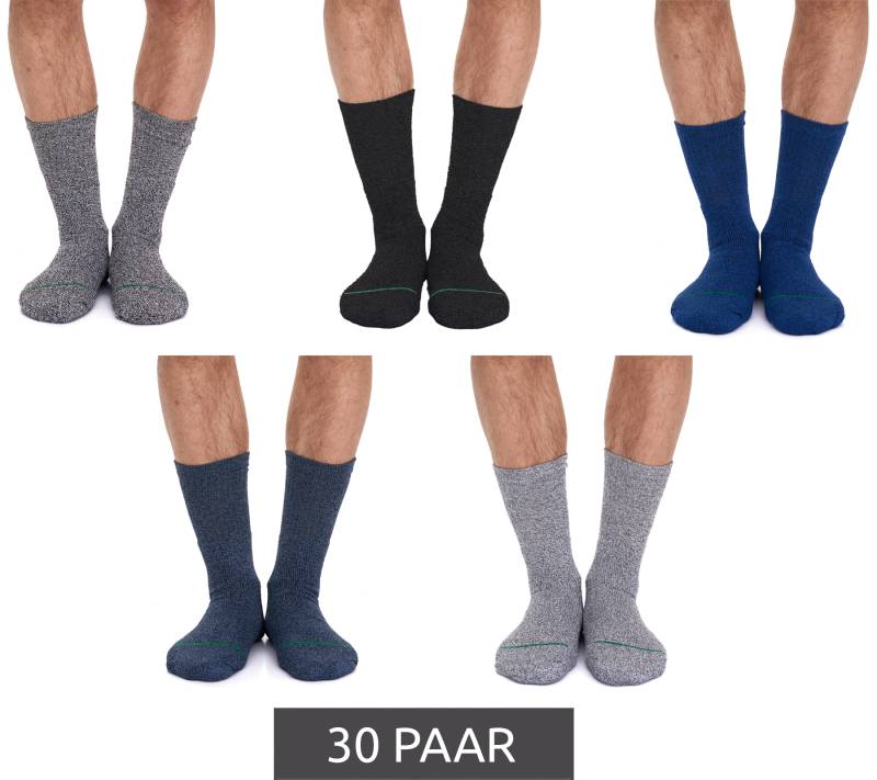 30 Paar primair socks. nachhaltige Freizeit-Socken Baumwoll-Socken lange Strick-Socken 53200 Schwarz/Weiß/Hellgrau/Dunkelgrau von primair socks.