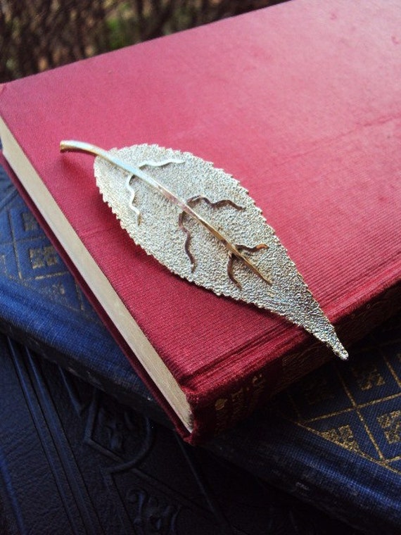 Vintage 60Er Jahre Modernist Brosche Aus 925Er Silber Blatt Signiert Bsk von primitivepincushion