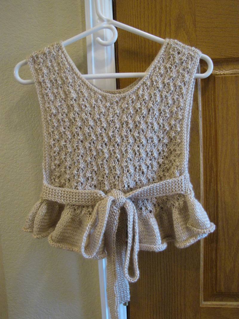 Frauen Top Handgemachte Strick Mit Tunnelzug Schößchen Und 0Pen Seitennähten 0Penwork Bluse Krawatten von primknitting