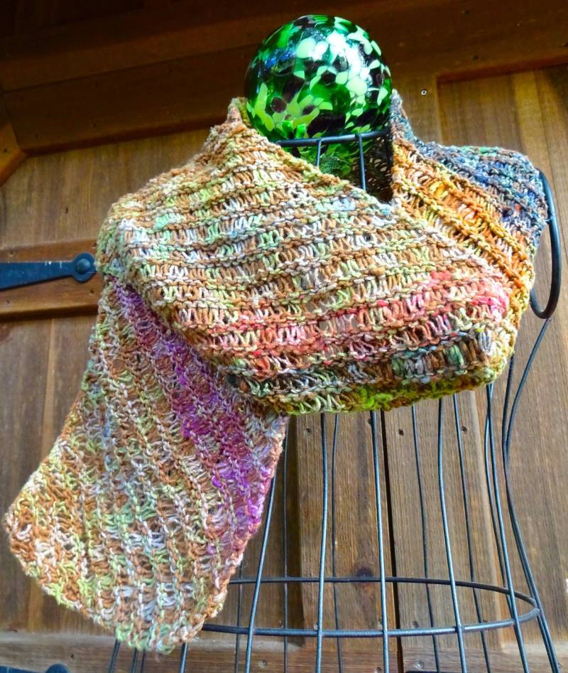 Hand Gestrickter Schal, Stich Spitzenschal Für Frauen, Herbst, Farbwechsel Schal von primrosehillhandknit