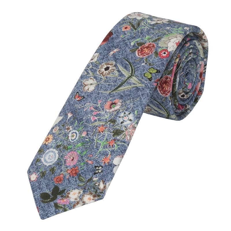prince bowtie - Krawatte Blume 6cm m-blau - Gr. - OS von prince bowtie