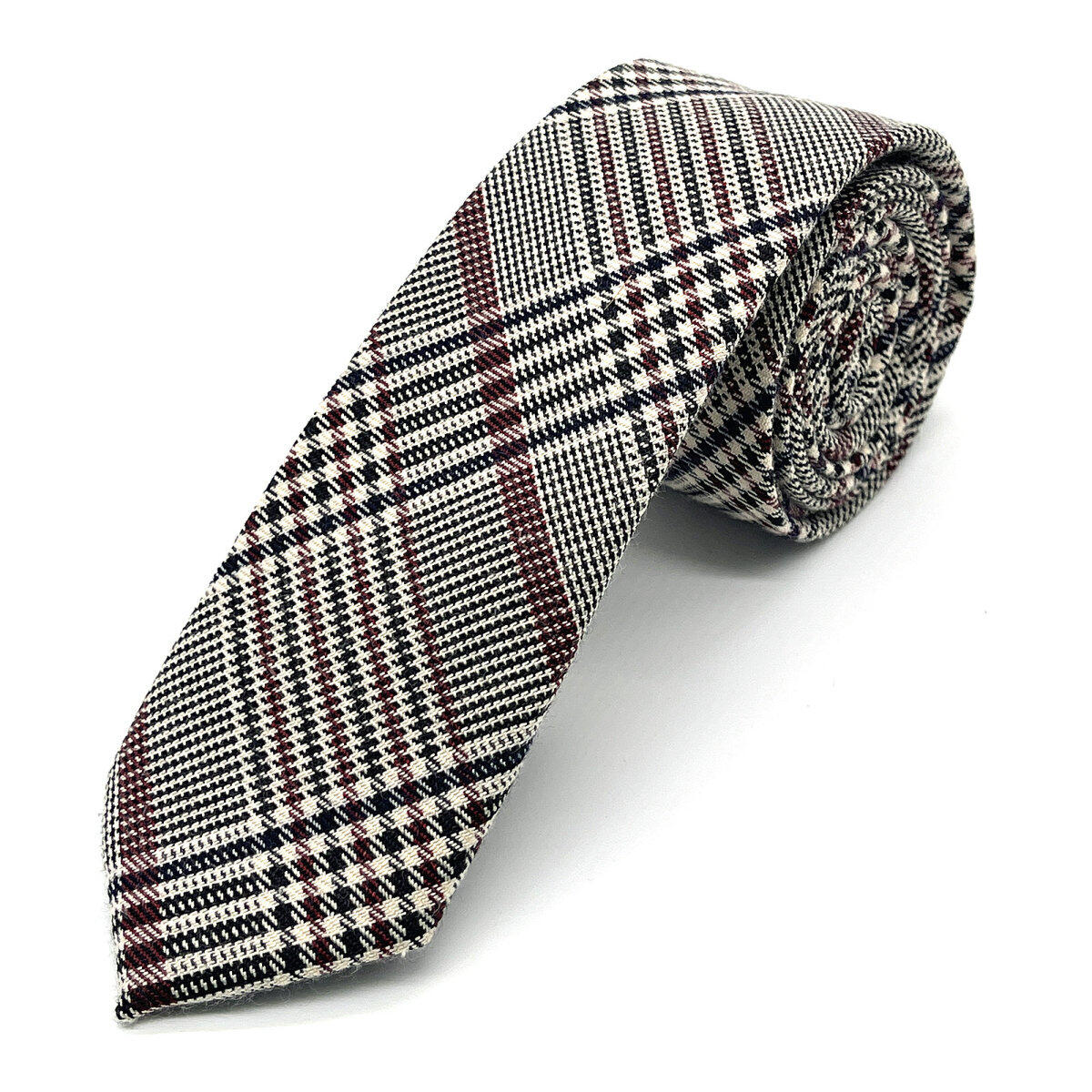 prince bowtie - Krawatte Karo 6cm m-rot - Gr. - OS von prince bowtie