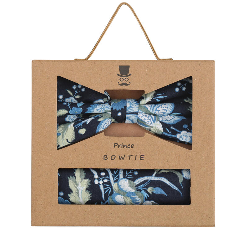prince bowtie - Set Fliege+Tuch Blumen marine - Gr. - OS von prince bowtie