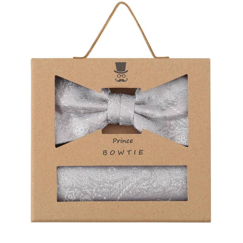 prince bowtie - Set Fliege + Einstecktuch h-beige - Gr. - OS von prince bowtie