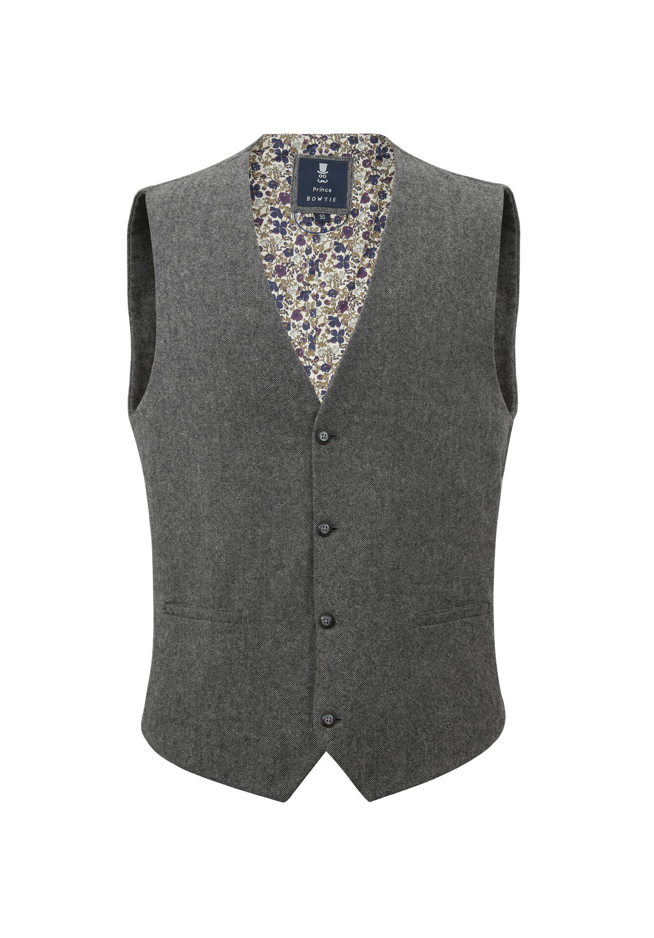 prince bowtie - Weste Uni m-grau - Gr. - 50 von prince bowtie