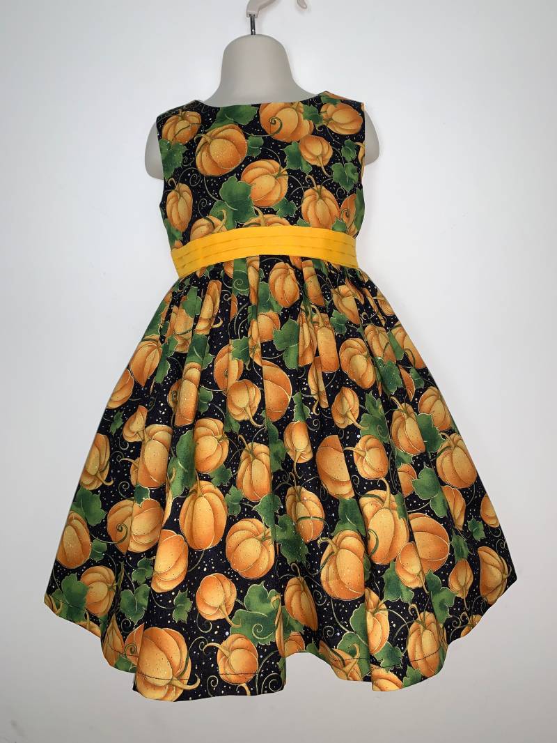 Neue Handgefertigte Daisy Kingdom Ernte Kürbisse Kleid Benutzerdefinierte Größe von princesstrunk2