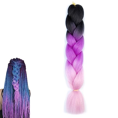 prinfantasy Braid Extensions Pferdeschwanz Verlängerung Natürliches Kunsthaar Haarteil Zopf Haarverlängerung Pferdeschwanz Lang Ponytail Haarteil für Frauen, BZ094 von prinfantasy