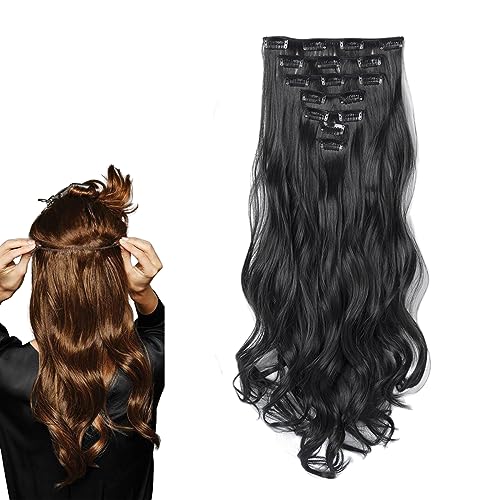 prinfantasy Clip in Extensions Wavy Haarverlängerung Schwarz Clips Haarteil Extensions Weiches Synthetisches Haarteil für Frauen Haarverlängerung Dicke Haarteile, MW079 prinfantasy Clip in Extensions Wavy Haarverlängerung Schwarz Clips Haarteil Extensions Weiches Synthetisches Haarteil für Frauen Haarverlängerung Dicke Haarteile, MW079 von prinfantasy