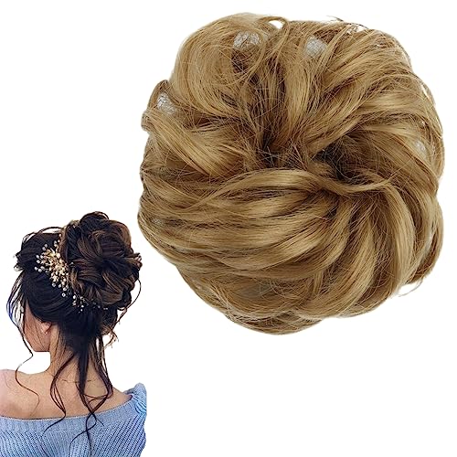 prinfantasy Haarteil Groß Dutt Haarteil Gelockt mit Haaren Hochsteckfrisuren Haarverlängerung Messy Bun Haarteile für Damen Mädchen Pferdeschwanz, FQ033 von prinfantasy