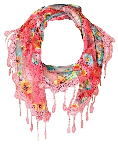 prinfantasy Halstuch Damen Frühling Spitzen Mantilla Schal Schleier Tüll Stola Schwarz Weiß Für Damen Kirche Messe Kapelle Katholisch Braut Brautjungfer 1600055 von prinfantasy