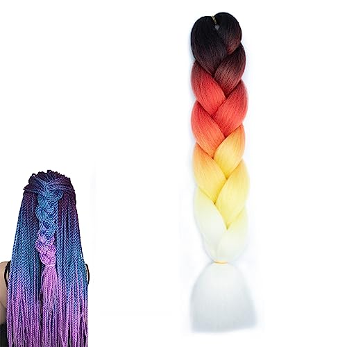 prinfantasy Pferdeschwanz Haarverlängerung Braid Extensions Schwarz Haarverlängerung Zopf Kunsthaar Ponytail Extension Haarteil für Frauen Mädchen, BZ116 von prinfantasy