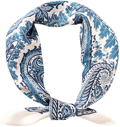 prinfantasy Seidentuch Damen Damen Elegantes Halstuch Quadrat Schal Frauen Kopftuch Karo Schal Business Scarf Taschentücher Bandana M070049 von prinfantasy