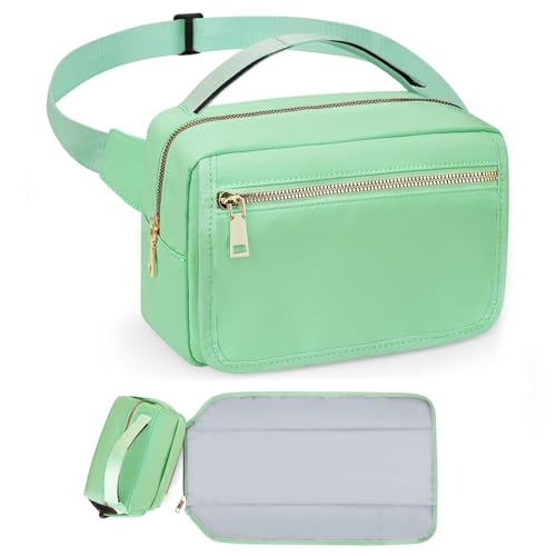printe Kleine Wickeltasche mit tragbarer Wickelunterlage, Crossbody Wickeltasche Pack mit Feuchttüchertasche, Damen Hüfttasche für Reisen, Mintgrün printe Kleine Wickeltasche mit tragbarer Wickelunterlage, Crossbody Wickeltasche Pack mit Feuchttüchertasche, Damen Hüfttasche für Reisen, Mintgrün von printe