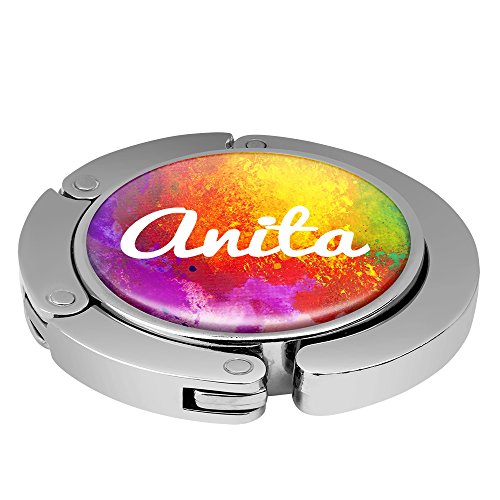 Taschenhalter Color Paint Personalisiert mit Namen Anita printplanet Chrom von printplanet