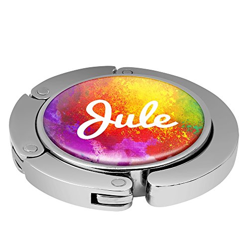 Taschenhalter Color Paint Personalisiert mit Namen Jule printplanet Chrom von printplanet