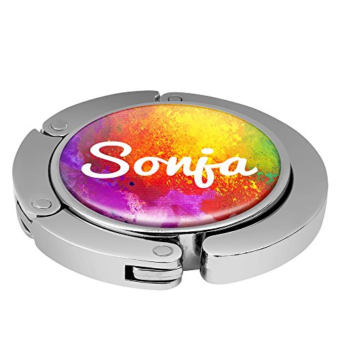 Taschenhalter Color Paint Personalisiert mit Namen Sonja printplanet Chrom von printplanet