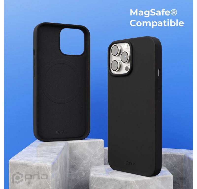 prio Handytasche prio Liquid Silicone Case MAG für iPhone 16 Pro Max (6.9in) schwarz (Silikonhülle) von prio