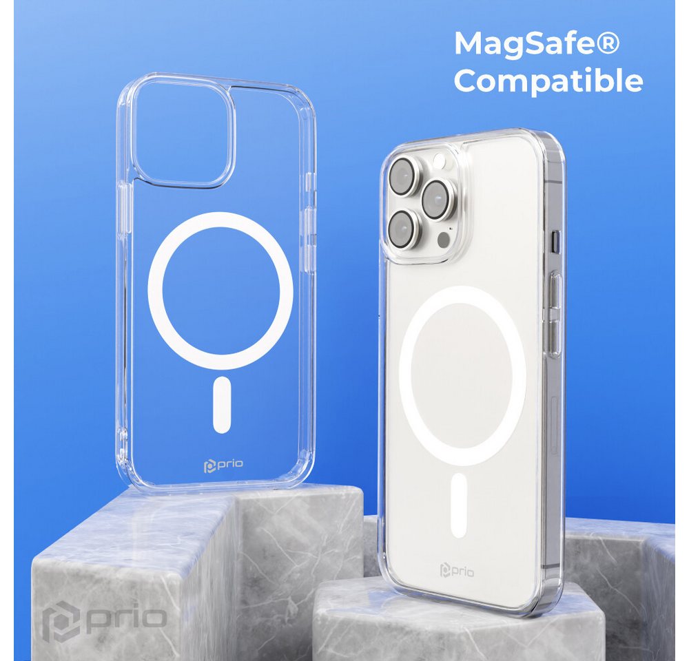prio Handytasche prio Schutzhülle MAG für iPhone 15 Pro Max klar (Magnetische Schutzhülle) von prio