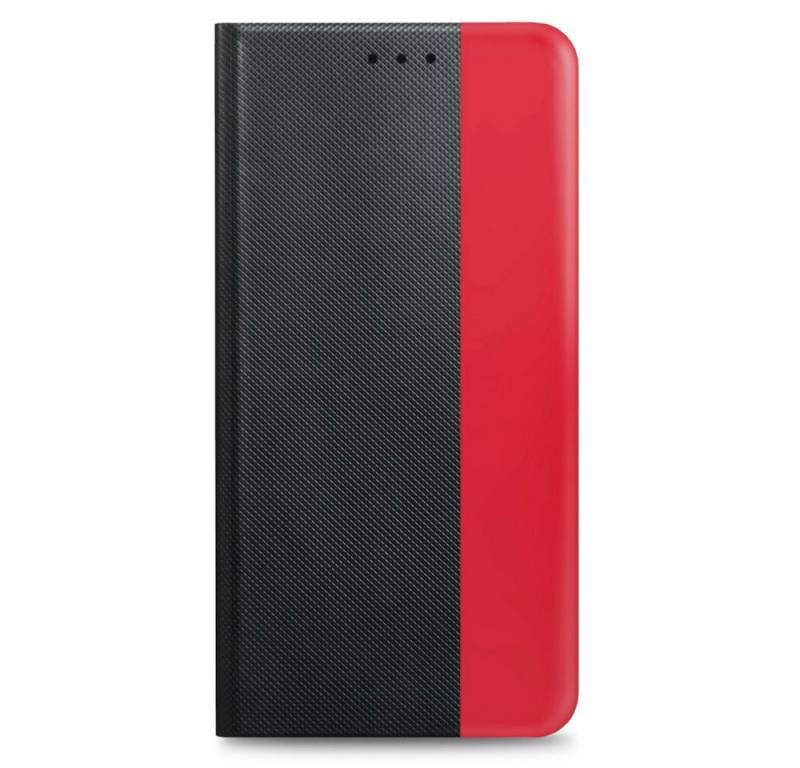 prio Handytasche prio Schutzhülle für iPhone 13 Pro Max schwarz-rot (Book Cover) von prio