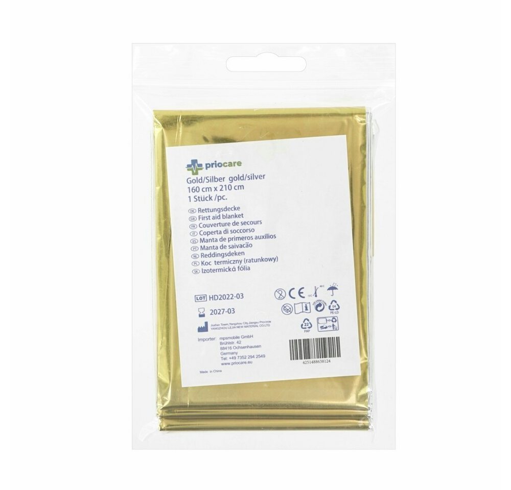 priocare Gesichtsmaske Rettungsdecke Notfalldecke Isolationsdecke 160x210 cm Gold Silber LL20 Andere priocare Gesichtsmaske Rettungsdecke Notfalldecke Isolationsdecke 160x210 cm Gold Silber LL20 Andere von priocare