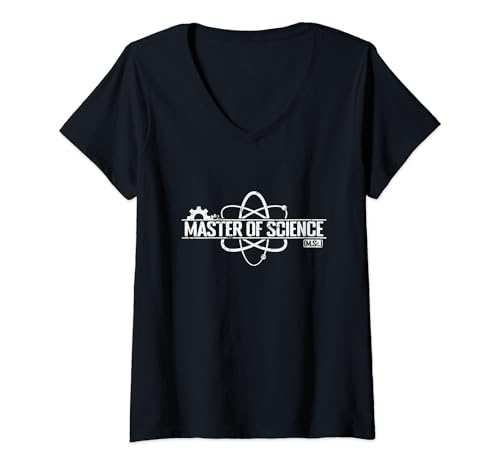 Damen Master of Science Wissenschaftliche Innovation T-Shirt mit V-Ausschnitt Damen Master of Science Wissenschaftliche Innovation T-Shirt mit V-Ausschnitt von profession academic degree university campus study