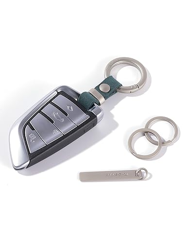 project-cb Schlüsselanhänger ×1, Schlüsselring ×2, Kurzes Band für Autoschlüssel, ID-Kartenhalter, Stylisch und Langlebig, für Männer und Frauen(Grün) von project-cb