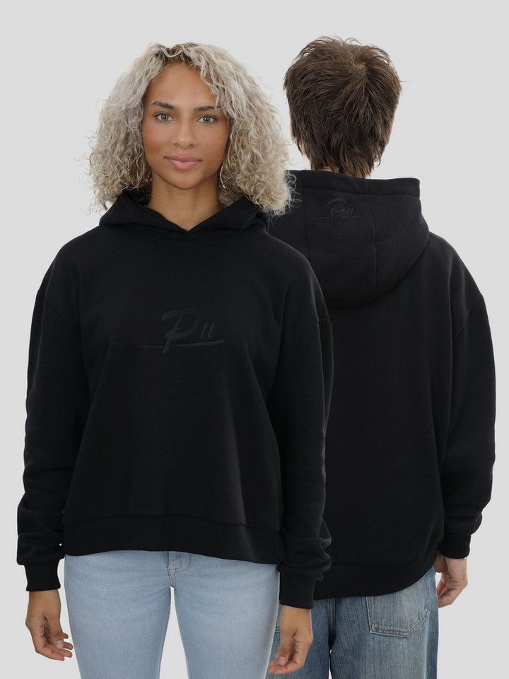 project eleven Hoodie Boxy Hoodie Unisex mit Stickerei in Schwarz von project eleven