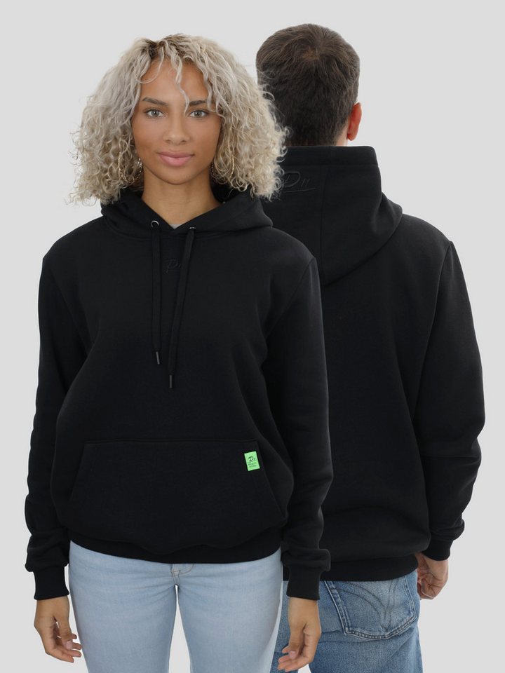 project eleven Hoodie P11 Regular Hoodie Unisex mit kleinem Stick in Schwarz von project eleven