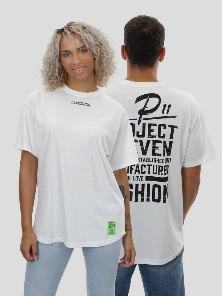 project eleven T-Shirt P11 T-Shirt Oversize Unisex in Off-White von project eleven