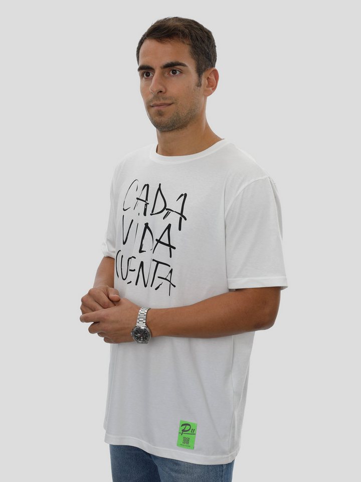 project eleven T-Shirt P11 T-Shirt Regular Männer mit Print in Off-White project eleven T-Shirt P11 T-Shirt Regular Männer mit Print in Off-White von project eleven
