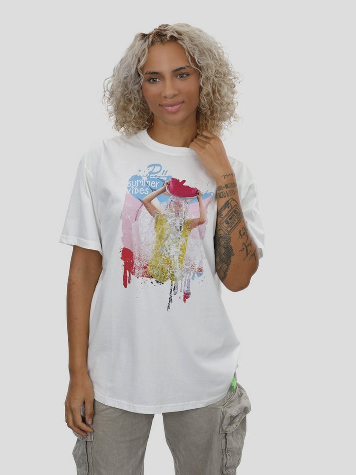 project eleven T-Shirt T-Shirt Oversize Unisex Wasser Print in Off-White von project eleven