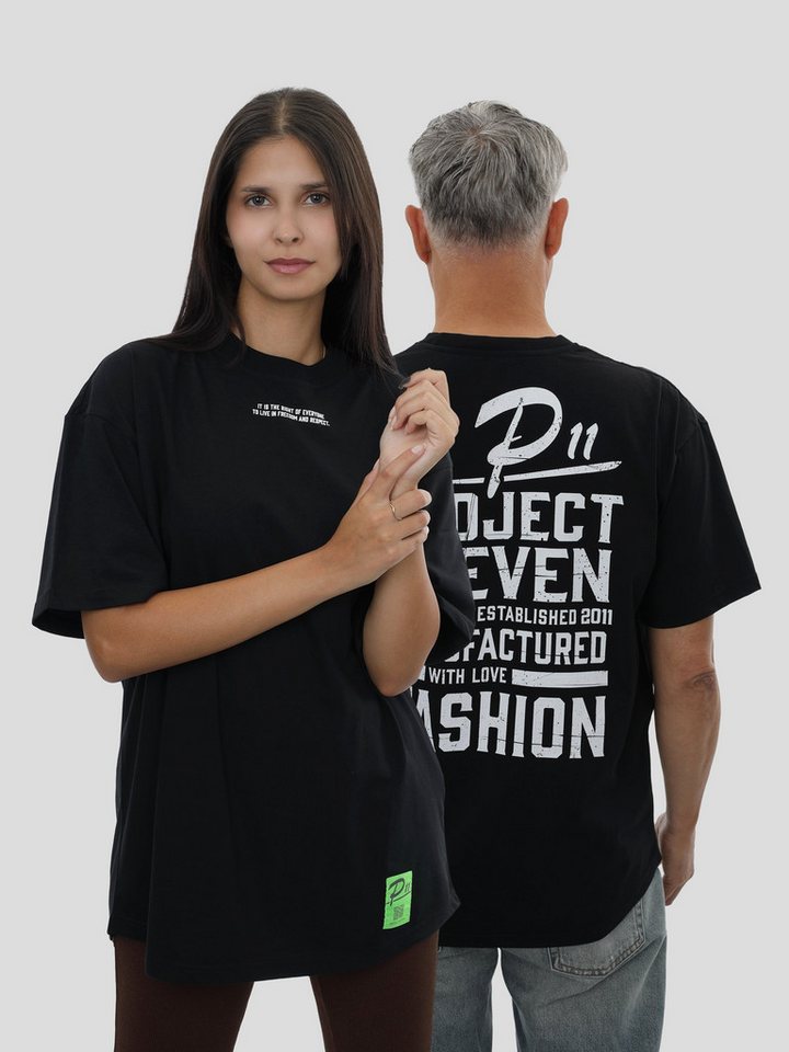 project eleven T-Shirt T-Shirt Oversize Unisex in Schwarz von project eleven