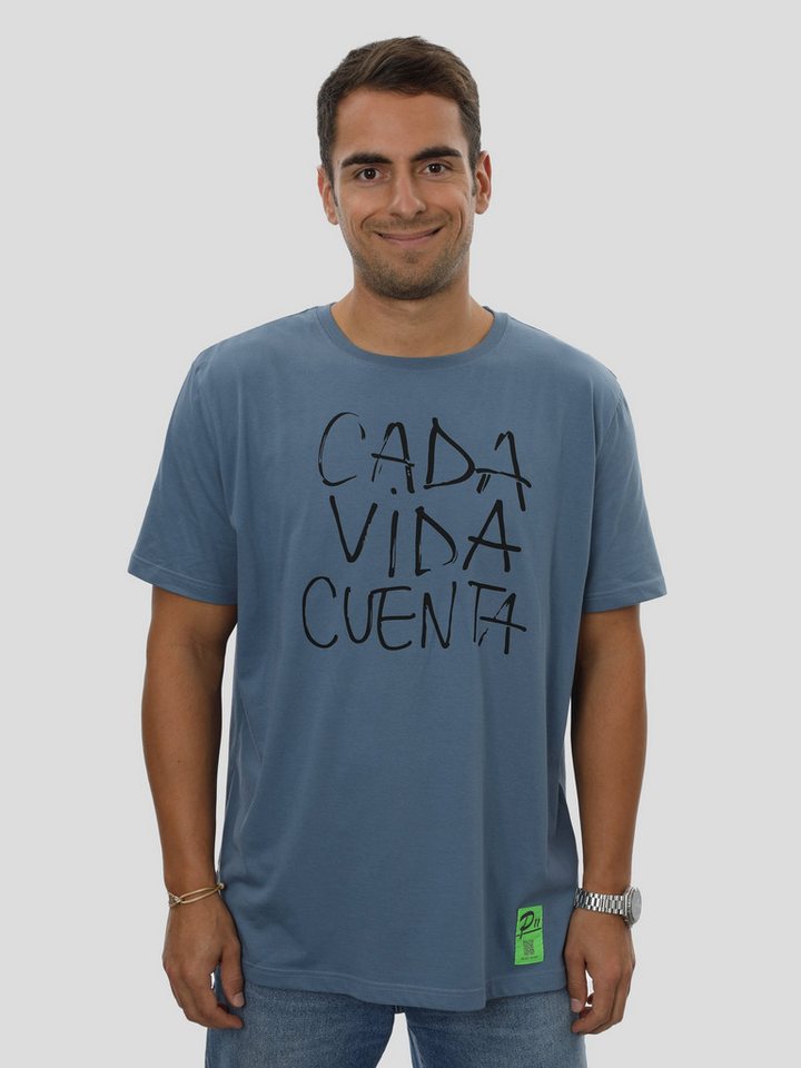 project eleven T-Shirt T-Shirt Regular Männer mit Print in Blau project eleven T-Shirt T-Shirt Regular Männer mit Print in Blau von project eleven