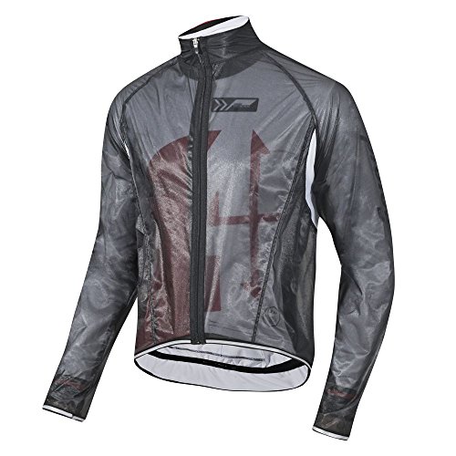PROLOG Herren Fahrrad Regenjacke Extrem Dünn, Wasserdicht, Atmungsaktiv - Transparent Schwarz Größe XXL PROLOG Herren Fahrrad Regenjacke Extrem Dünn, Wasserdicht, Atmungsaktiv - Transparent Schwarz Größe XXL von prolog cycling wear