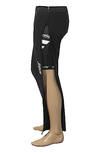 Prolog Unisex Fahrradhose Lang, Zipp Off Warm Up Hose, Atmungsaktiv, Durchgehender Reißverschluss - Schwarz Größe XXS von prolog cycling wear