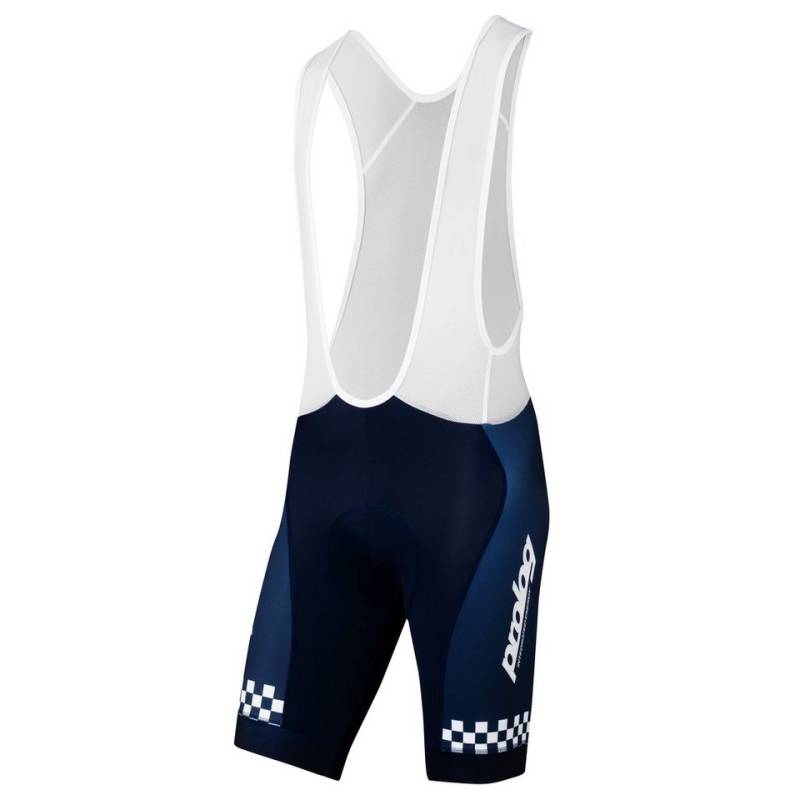 prolog cycling wear Bikerhose Fahrradhose Herren kurz Sommer „Integrated Energy Navy“ 8 Std. Radmarathon Sitzpolster, bequeme luftdurchlässige Netzträger von prolog cycling wear