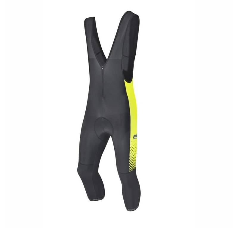 prolog cycling wear Funktionsleggings Winterradhose Herren ¾ lang wärmend “Safety Bib ¾ “, mit Polster 8 Std. Radmarathon Sitzpolster, hoch geschnittener Leib von prolog cycling wear