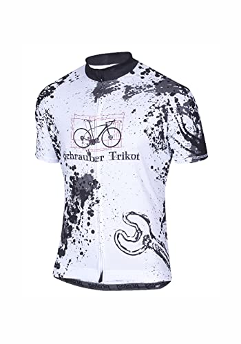 prolog cycling wear Herren Fahrradtrikot Kurzarm Rennrad-Trikot, Elastisch, Atmungsaktiv, Schnelltrocknend Sommer Trikot Schrauber Weiß Größe XXL von prolog cycling wear