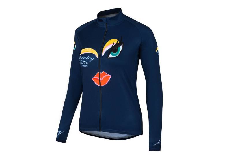 prolog cycling wear Radtrikot Damen Fahrradtrikot langarm "Keep an eye on me" Navy, XXS-4XL von prolog cycling wear