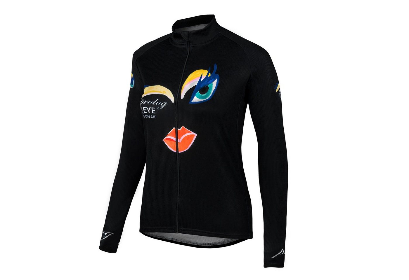 prolog cycling wear Radtrikot Damen Fahrradtrikot langarm Keep an eye on me" Schwarz, Lang-Arm" von prolog cycling wear