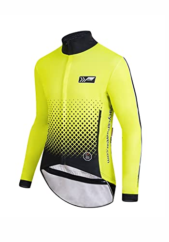 prolog cycling wear Winterradjacke Thermo für Herren Neongelb, wasserdicht, atmungsaktiv, Winddicht und elastisch mit Reflex-Elementen, Größe S von prolog cycling wear