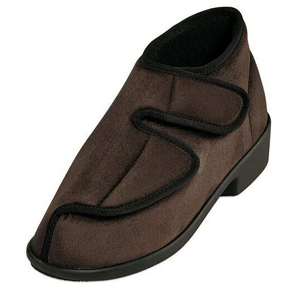 promed Bequemschuh Damen Microvelours Pedibelle Anna Braun Gr. 40 Hausschuh von promed