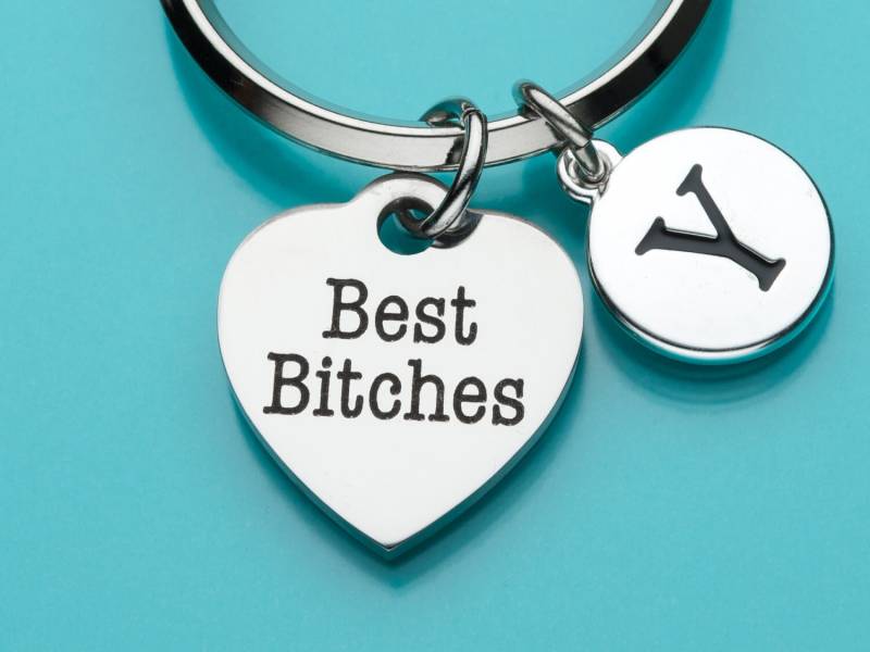 Am Besten Hündinnen Herz Keychain, Personalisierte Schlüsselring, Anfängliche Keychain Benutzerdefinierte Charme 680 von promisemeeverything2