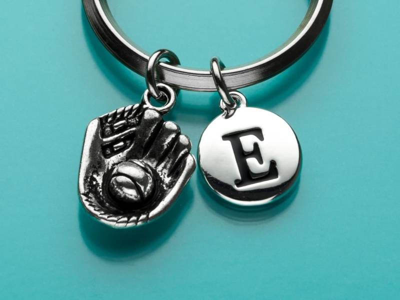 Baseball Handschuh Schlüsselanhänger, Schlüsselring Von Handschuh, Mitt, Sport, Anfängliche Keychain, Personalisierte Benutzerdefinierte 30 von promisemeeverything2